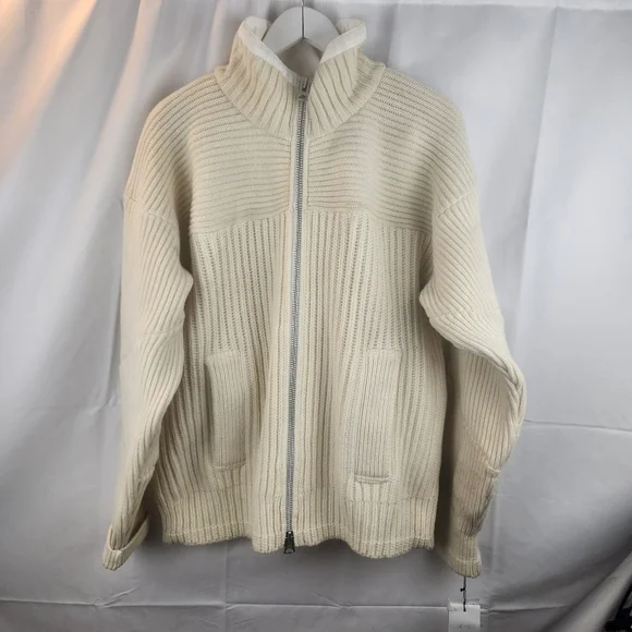 Sacai Off-white Paneled Jumper In 151 Off White size L(3) BNWT has stains - Picture 2 of 13